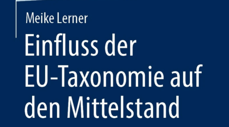 Read more about the article Bucherscheinung: EU-Taxonomie und KMU